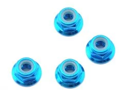 Schumacher 4mm Aluminum Locknut (Blue) (4)