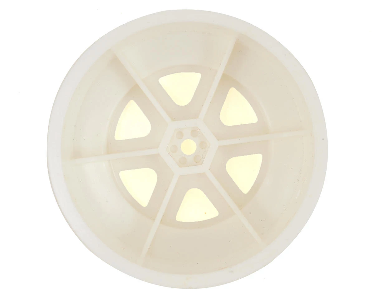 Schumacher 12mm Hex 6-Spoke Short Course Wheels w/3mm Offset (White) (2) 4 Schumacher 12mm Hex 6-Spoke Short Course Wheels w/3mm Offset (White) (2) - Image 2