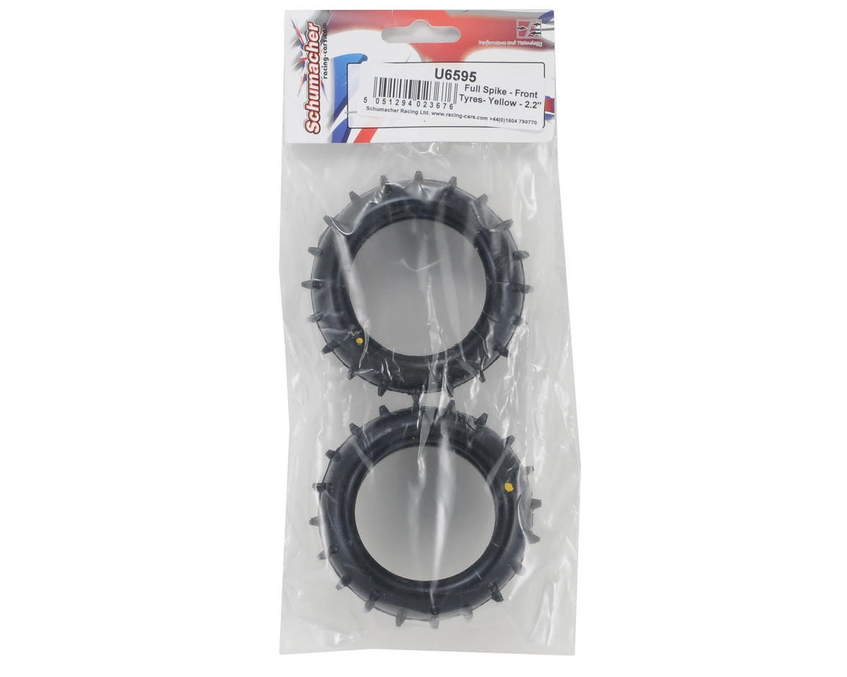 Schumacher "Full Spike" 2.2" 1/10 4WD Buggy Front Tires (2) (Yellow) 4 Schumacher "Full Spike" 2.2" 1/10 4WD Buggy Front Tires (2) (Yellow) - Image 2