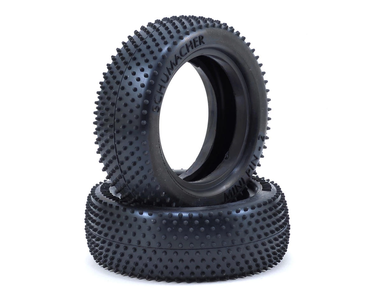 Schumacher "Mini Pin 2" 2.2" 4WD Buggy Front Carpet Tire (2) (Yellow) 3 Schumacher "Mini Pin 2" 2.2" 4WD Buggy Front Carpet Tire (2) (Yellow)