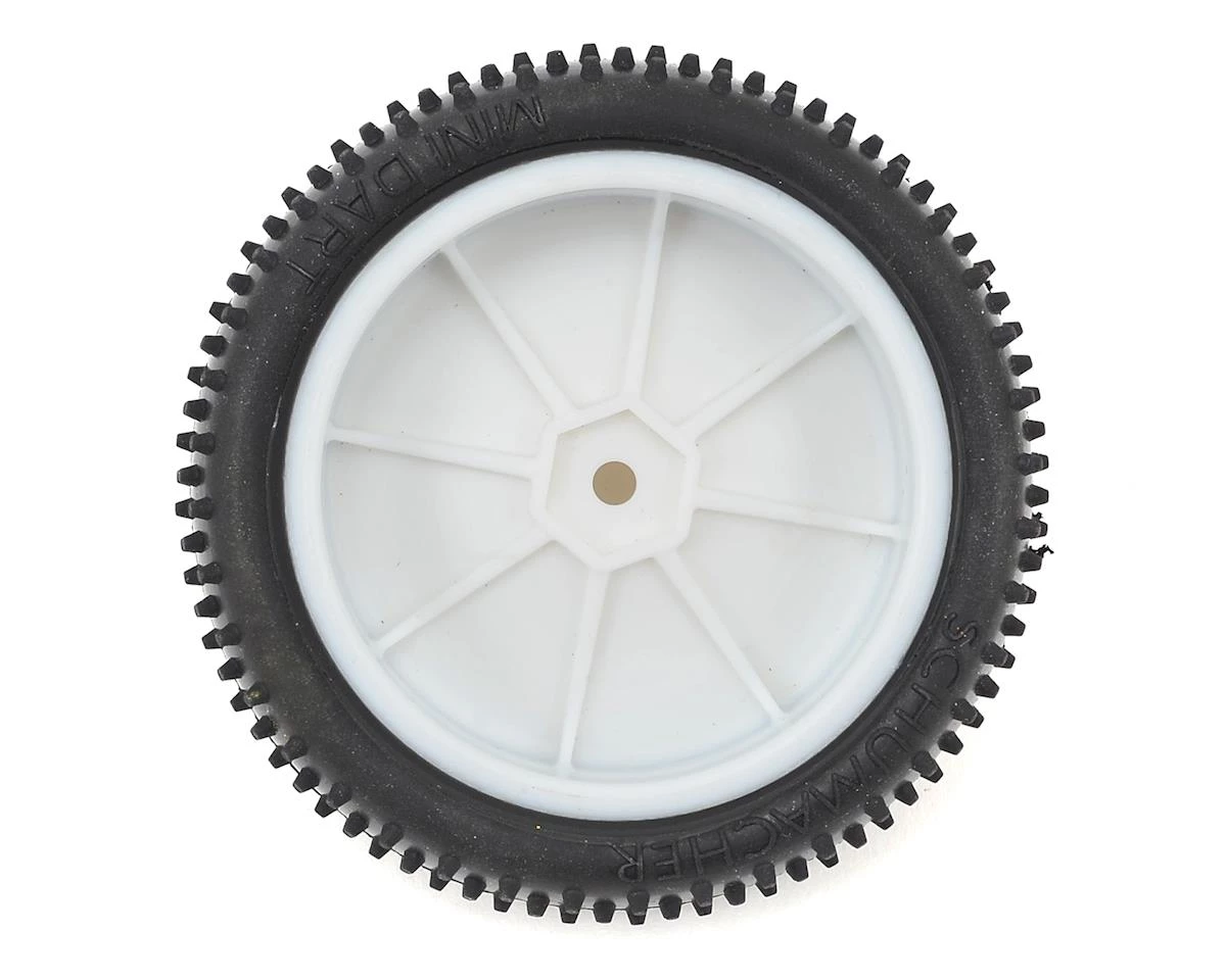 Schumacher "Mini Dart" 2.2" 2WD Front Pre-Mounted Turf Tires (2) (Yellow) w/12mm Hex 4 Schumacher "Mini Dart" 2.2" 2WD Front Pre-Mounted Turf Tires (2) (Yellow) w/12mm Hex - Image 2