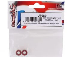 Schumacher 5x11x5 Ball Bearing Red Seal (2) -Schumacher Sales Shop schu7089 1