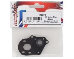 Schumacher Cougar Laydown Carbon Fiber Motor Plate -Schumacher Sales Shop schu7669 1