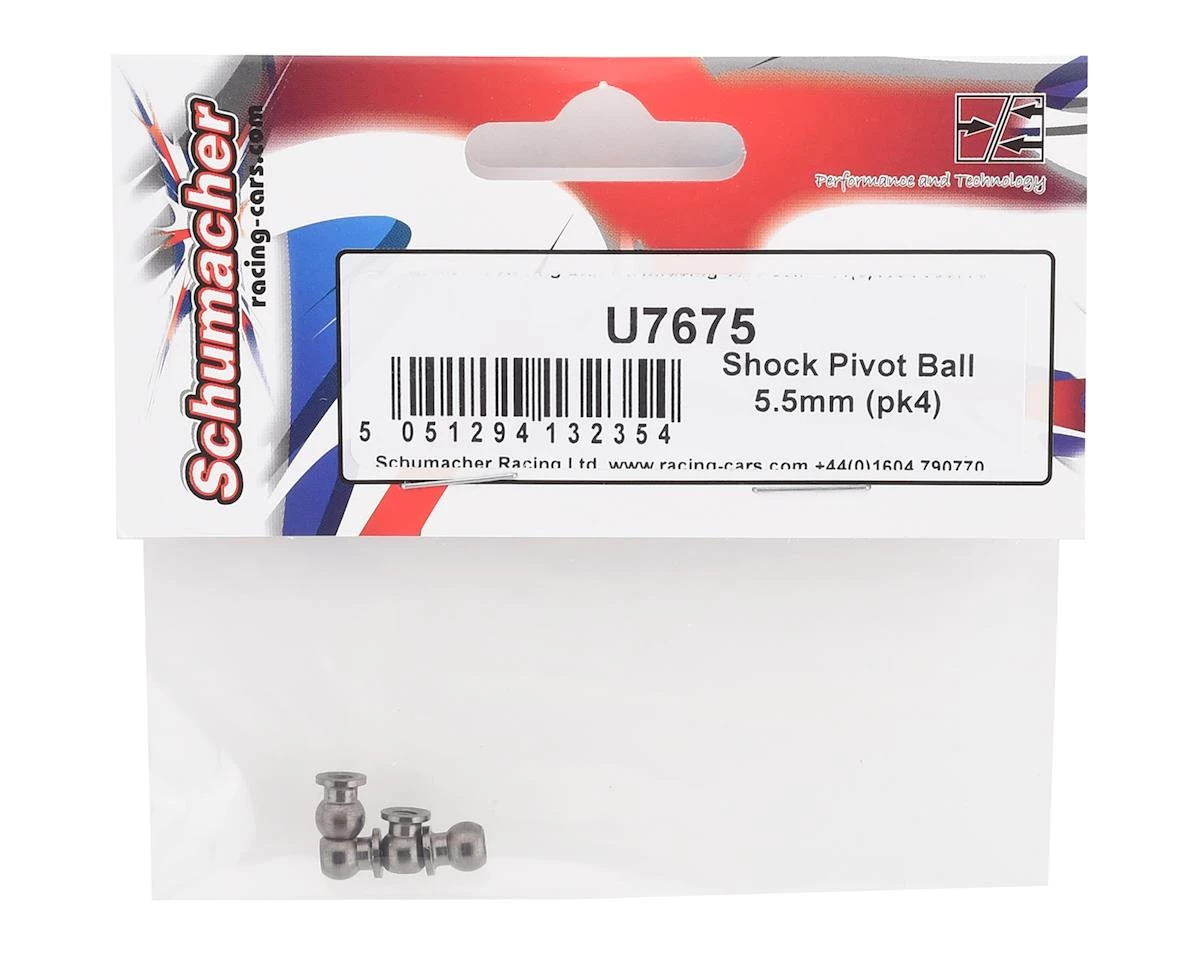Schumacher Cougar Laydown 5.5mm Rear Shock Pivot Ball (4) 4 Schumacher Cougar Laydown 5.5mm Rear Shock Pivot Ball (4) - Image 2