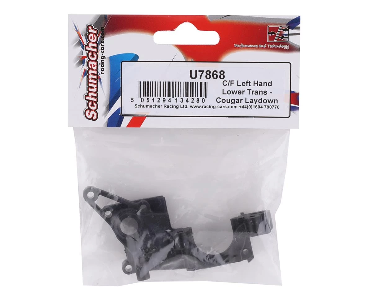 Schumacher Cougar Laydown/Storm ST Carbon Left Lower Transmission Case 4 Schumacher Cougar Laydown/Storm ST Carbon Left Lower Transmission Case - Image 2